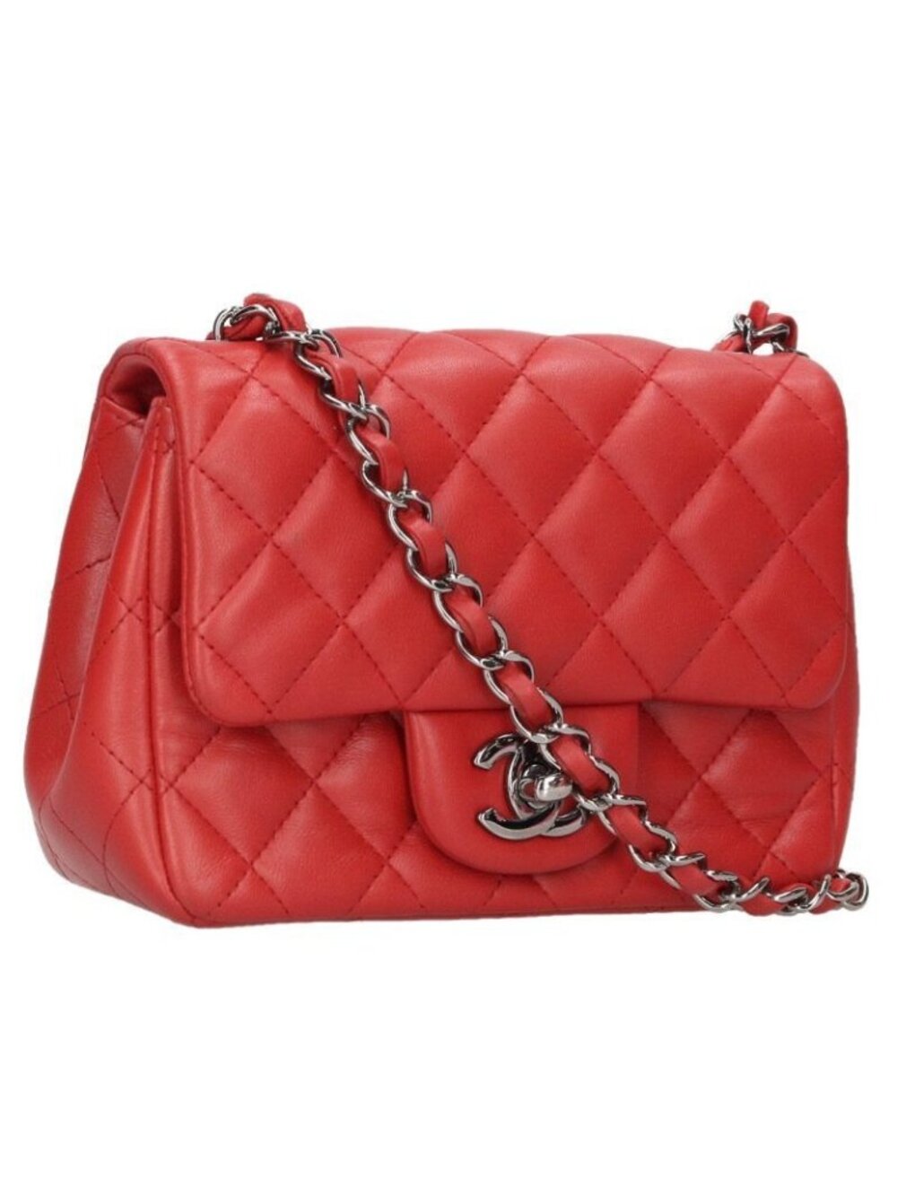 Chanel Mini Quilted 16 Lambskin Chain Shoulder Bag